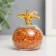 Suvenir glass "Yellow pineapple with rhinestones" 6.5x5x5 cm