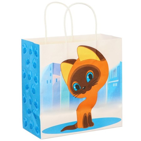 Gift package, 22x22x1 cm, craft, packaging, Kitten Gav-1