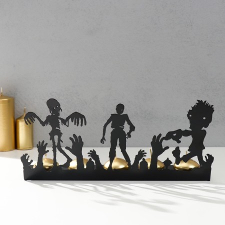 Summary Metal for 5 candles "Halloween. The rebels" black 17.8x29.5x6 cm-1