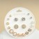 Pusets 9 pairs "Youth" flowers, white color in gold