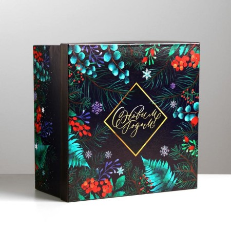 Gift box "New Year's botanist", 28 x 28 x 15 cm, New Year-2
