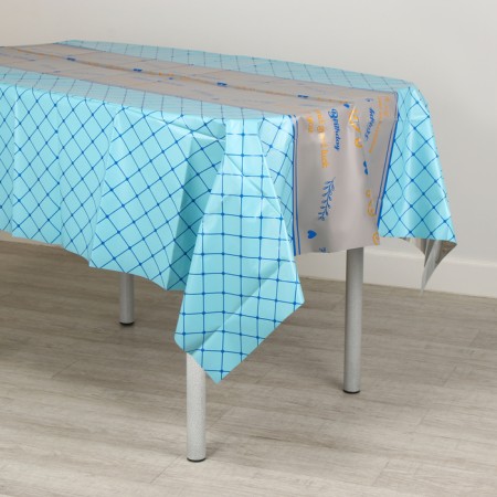 The tablecloth "Square", 137 × 183 cm., Blue color-2