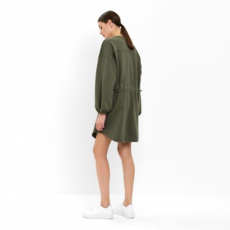 Women's dress Minaku: Casual Collection Khaki Color, Rr. 46-2