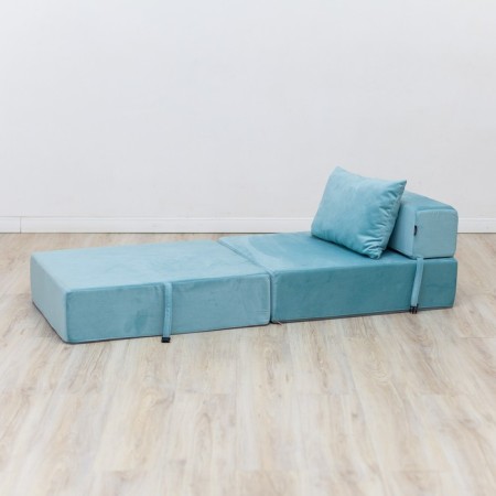 Walked armor-bed "Essen", velor fabric, mint color-3