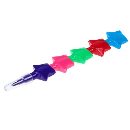 Pencil of wax "stars" 5 colors-2