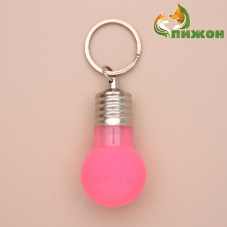 Light beacon on a collar for large and medium dogs, packing 12 pcs, pink