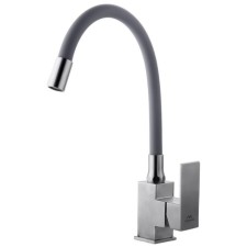 Fashun A54302-12 kitchen mixer, single-leaf, flexible surge, stainless steel, satin, gray