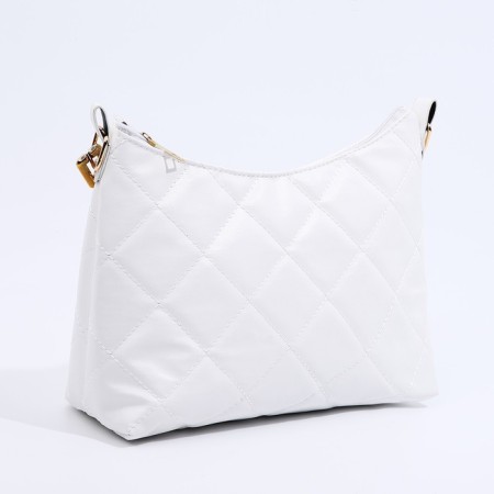 Bag Cross-Bodi with a zipper, white color-1