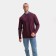 Male polo with long sleeve, burgundy color, size 44 (s)