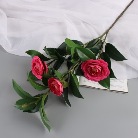Artificial Camellia flowers 85 cm, bright pink