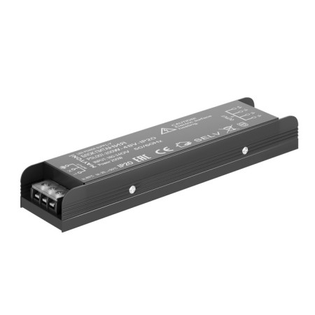 Technical PSL007-200W-48V-IP20 Power Supply Magnetic, 228x48x28 mm, 200W, black color, black