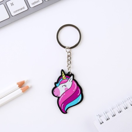 Acrylic key a keychain "Unicorn", 7 x 12.5 cm-4