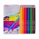 Pencils 12 colors, in metal pencil case, triangular, wooden, landscape, mix