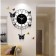 Wall clock, series: pendulum, "butterflies", smooth move, 35 x 51 cm