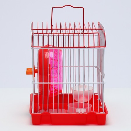 The cage for rodents equipped RT-2Q, 22 x 16 x 20 cm, red-2