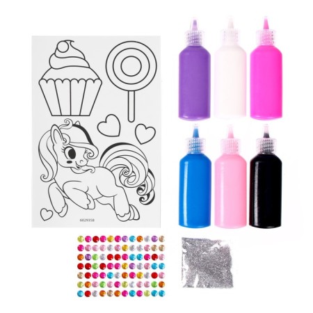 Set for creativity “Color stained -glass windows. Pony ", 20 pcs. In the set-1
