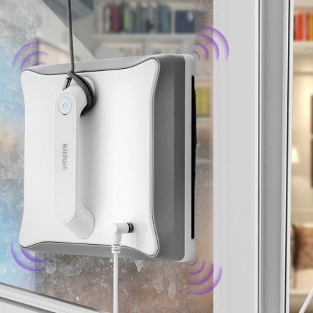 Robot Mail of Windows KitFort KT-564, 72 W, cord 4.1 m, charging 2 hours, white-5