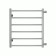 Water towel Terminus "Aurora" P6, 500x600 mm, lateral connection, chrome