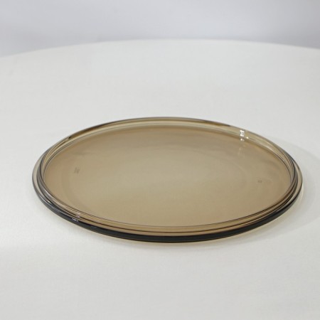 A set of glass plates "Dym", 5 items: 2 plates d = 18.3 cm, 3 plates d = 19.8 cm-8