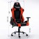 Playing armchair Brabix Hunter GM-130, two pillows, eco-leather, black/red