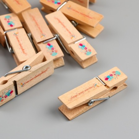 Decor for creativity Tree "clothespin - did you order happiness?" set 10 pcs-3