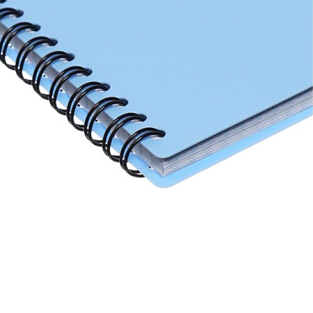 Notebook A5 80 sheets in a cage on a spiral Erichkrause Symbol, with a plastic cover of blue,-3