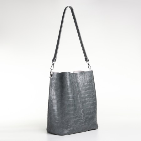 Women's bag on magnet Textura, average size, color gray-2