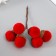 Flowers for decorating "Clatine" red 1 bouquet = 6 branches d = 2 cm 11 cm