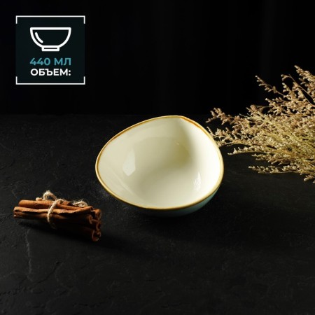 Porcelain salad Magistro "Cerera", 440 ml, 15.5 × 13.4 cm, blue color-3
