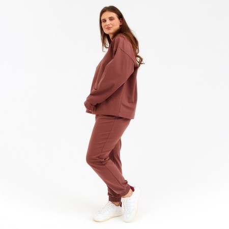 Women's costume (jumper, trousers) minku: casual collection chocolate color, size 48-1