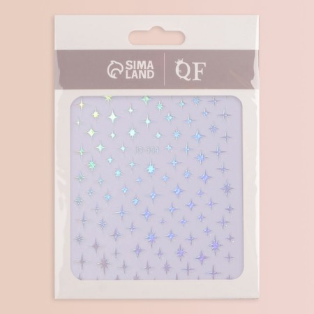 Star stickers "Star", voluminous, metallized, silver color-2