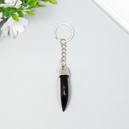 Plastic keychain, metal "Fang with skull" mix 6.3x3.2x1.5 cm-2