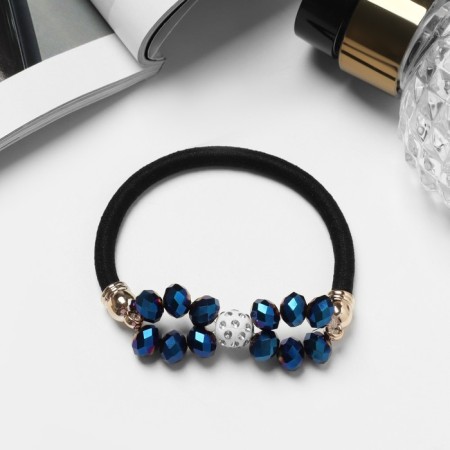 Hair gum "Crystal" blue stones-1