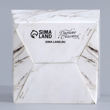 Bonbonniere box, gift packaging, “marble”, 7.5 x 8 x 7.5 cm-4