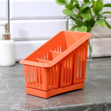 Plastic Center Tining Devices stand "Lily", 3 sections, pallet, color mix-1