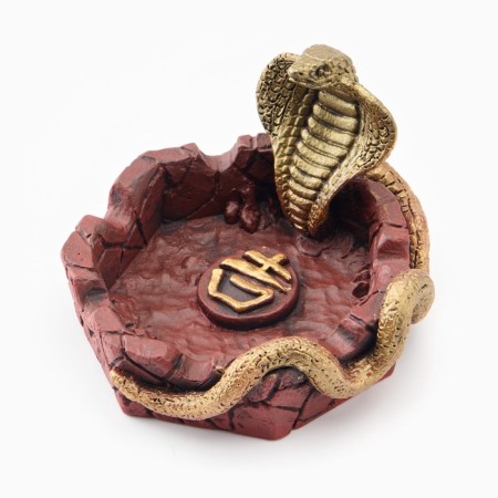 Ash Symbol of the Year "Cobra", New Year, Polystone, Red-1