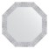 Mirror in the baguette frame, white minting 70 mm, 63x63 cm