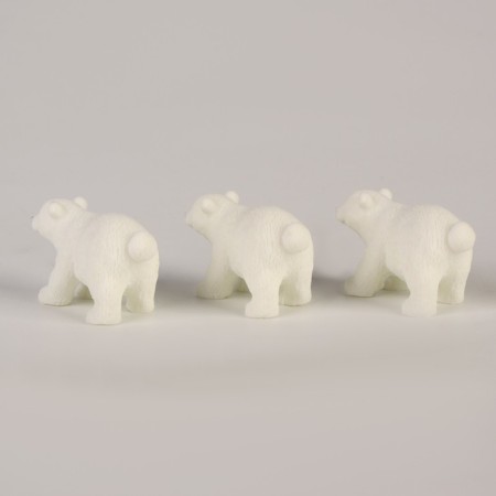 Miniature Puppet "White Bear", set of 3 pcs., Size 1 pc. - 4 × 2 × 3 cm-3