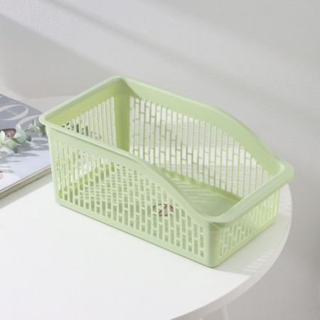 Basket for storage of the deed, 29 × 17.5 × 12.5 cm, pistachio color-1