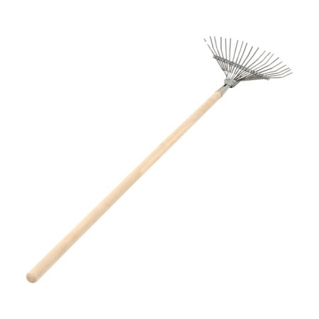 Robble fan, plate, 20 teeth, galvanized, wooden stalk-4