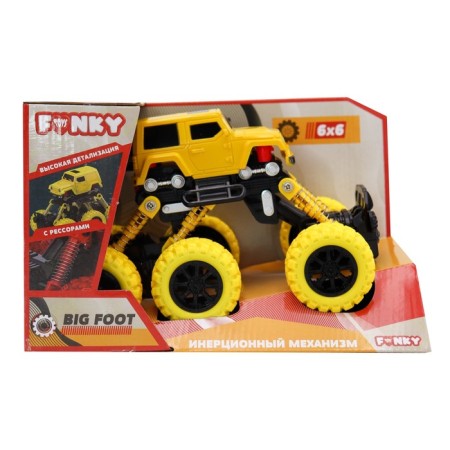 Inertial Funky Toys “SUV” machine, yellow color-1