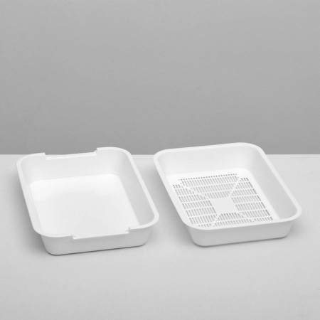Medium toilet with a mesh of 36 x 26 x 6.5 cm, white