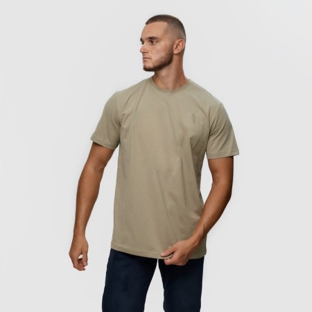 T -shirt male, khaki color/print mix, size XL-2