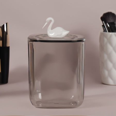 Organizer for storage "Pelican", with a lid, 9 × 9 × 13.5 cm, the color is transparent-5