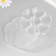 Casket Plastic for trifles "Flower" Transparent 7 compartments 10.3x10.3x1.8 cm