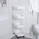 Floor launcher, 4 sectional, on wheels, 40 × 21.7 × 90 cm, white color