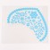 Thermalrotranster for kokoshnik "Snowflakes with curls", blue color with silver