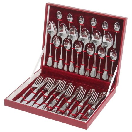 Set of dining room "Sonata" ("imperial"), 30 items, thickness 2 mm, decorative box, silver color-4