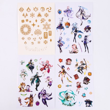 Creative notebook “In the wake of thunder” “Genshin” with stickers and translated tattoos, A4-5