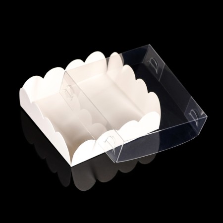 White cookie box, 9 x 9 x3 cm-3